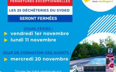 Fermetures exceptionnelles des déchetteries – Novembre 2024